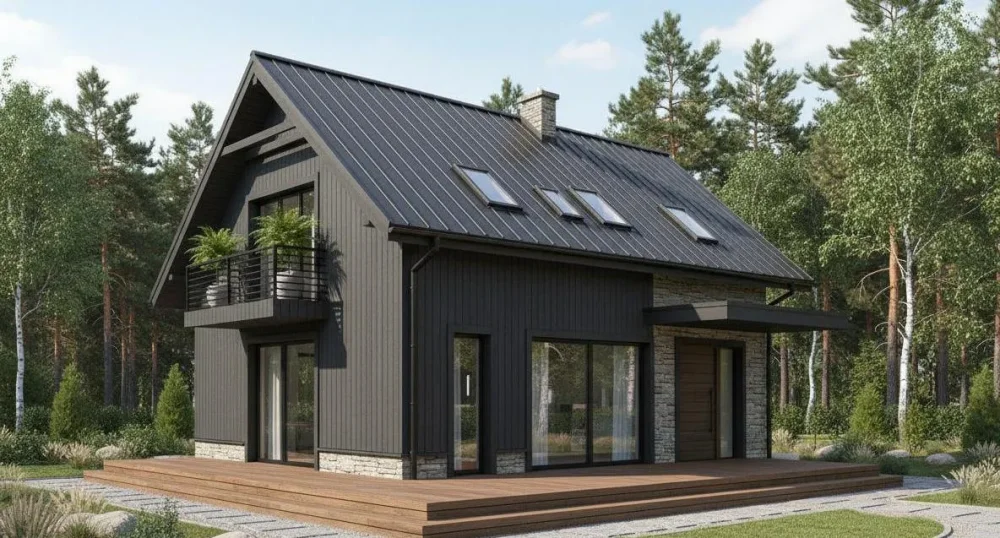 Проект Двухэтажный дом 10 на 10, 117 м2