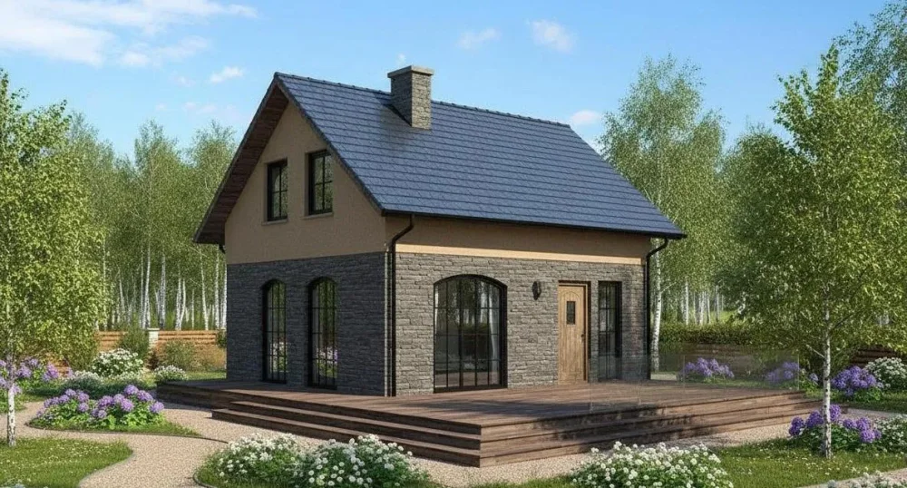 Проект Двухэтажный дом 6 на 8, 80 м2