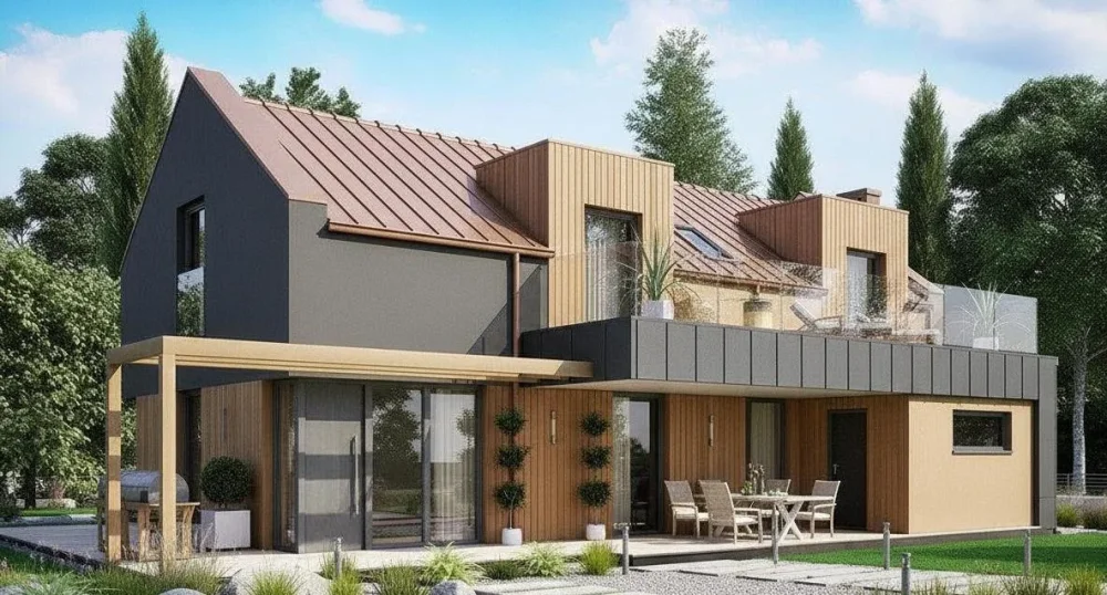 Проект Двухэтажный дом 14 на 11, 159 м2