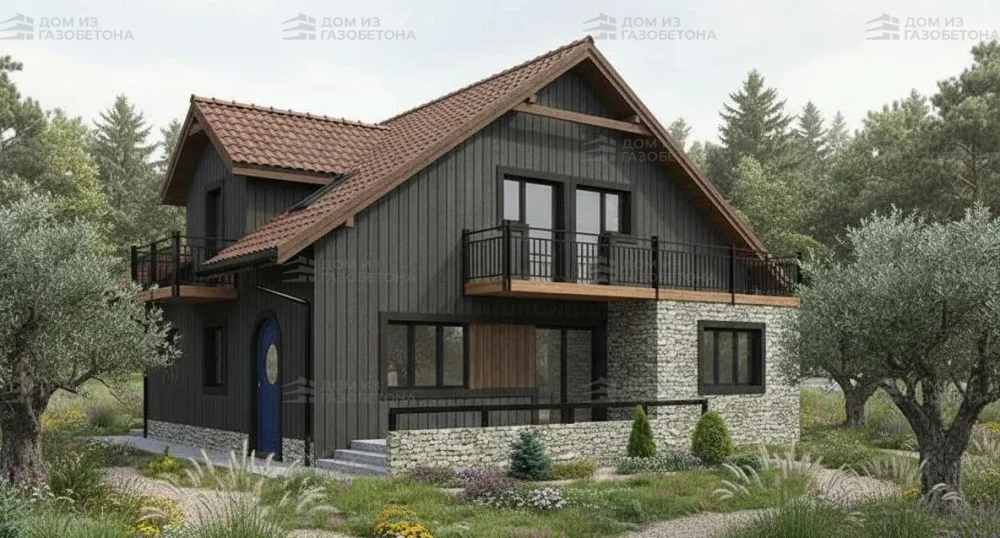 Проект Двухэтажный дом 11 на 15, 162 м2