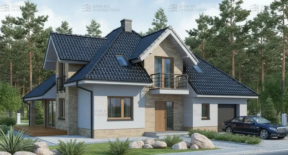 Проект Двухэтажный дом 14 на 15, 167 м2