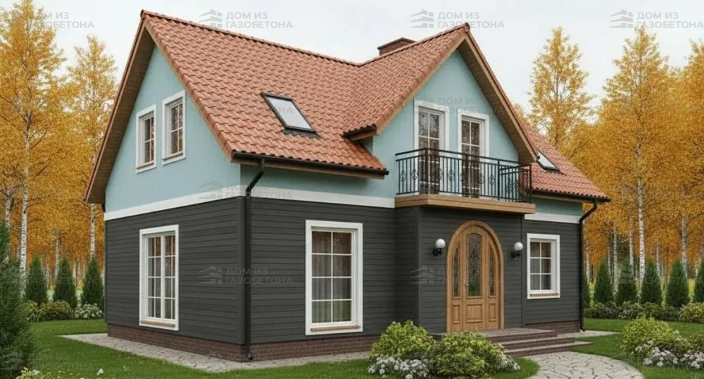 Проект Двухэтажный дом 11 на 8, 116 м2