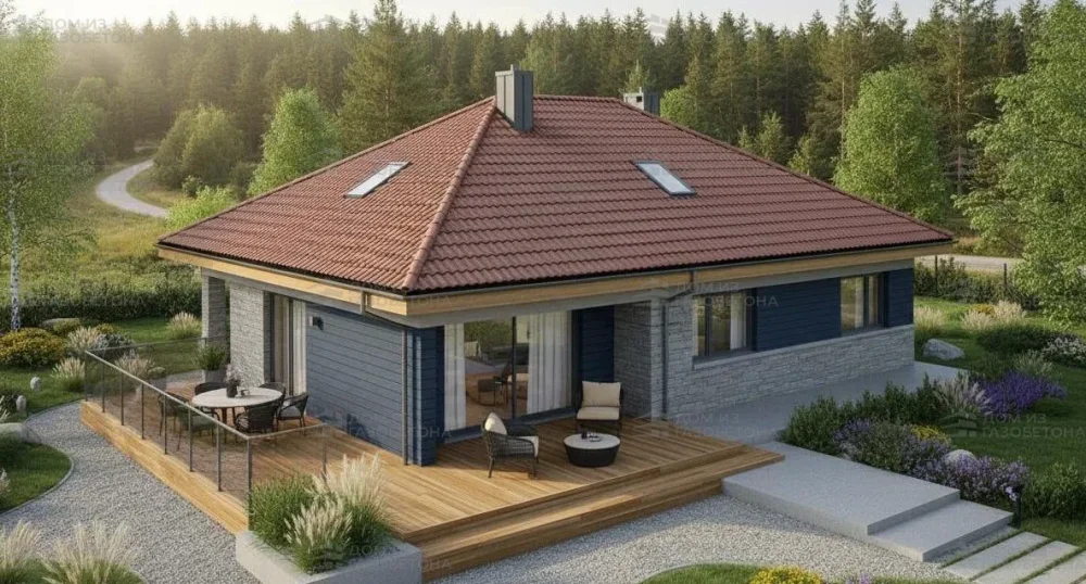 Проект Двухэтажный дом 14 на 15, 164 м2