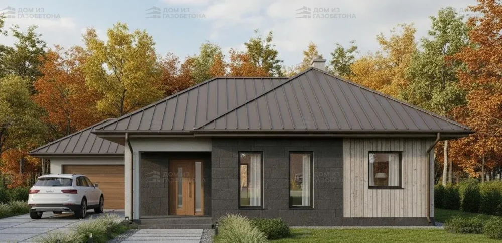 Проект Одноэтажный дом 15 на 15, 125 м2