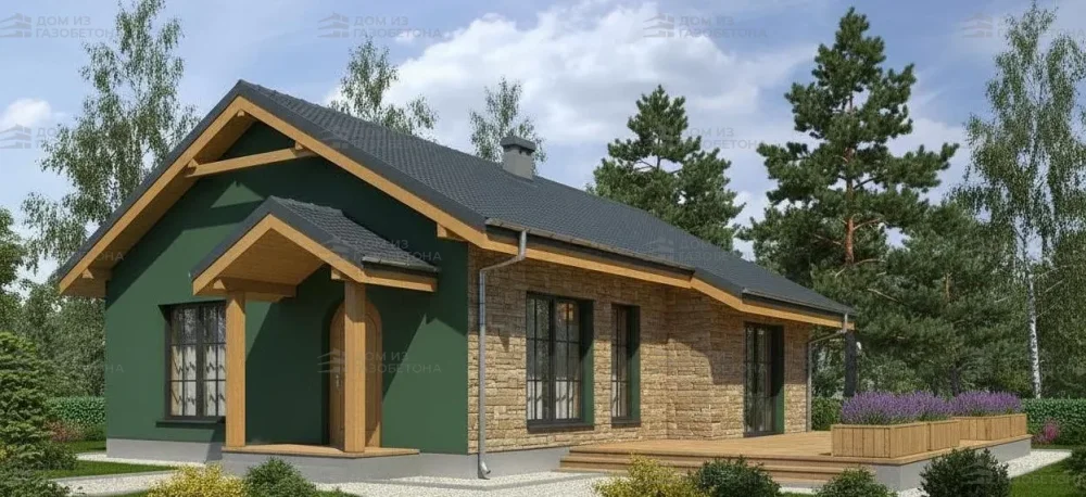 Проект Одноэтажный дом 15 на 10, 103 м2