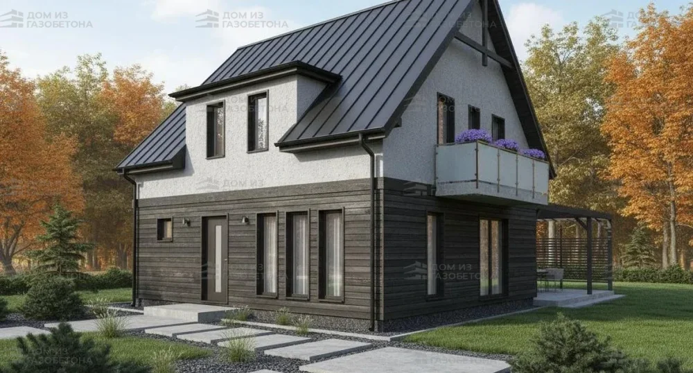 Проект Двухэтажный дом 7 на 12, 132 м2