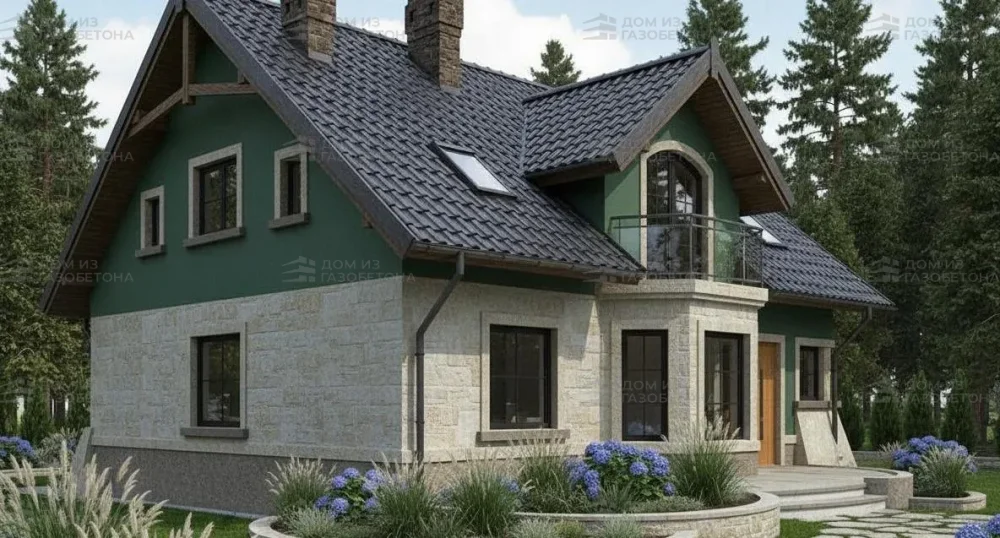 Проект Двухэтажный дом 12 на 12, 171 м2