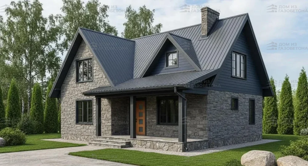 Проект Двухэтажный дом 8 на 12, 135 м2