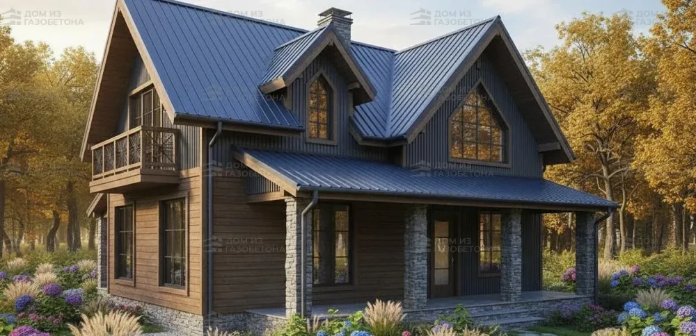 Проект Двухэтажный дом 11 на 16, 136 м2