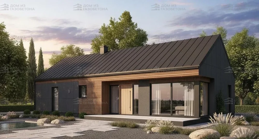 Проект Одноэтажный дом 13 на 17, 136 м2